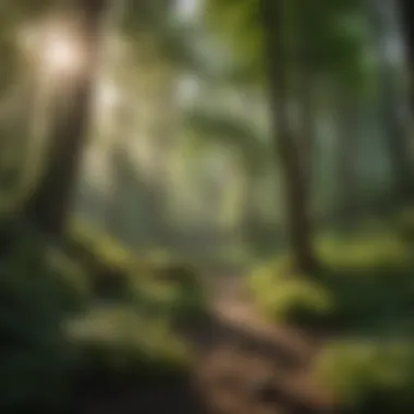 Sunlight filtering through lush foliage in Iron Springs