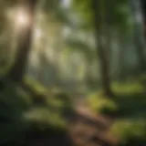 Sunlit Canopy of Iron Springs Sunlight filtering through lush foliage in Iron Springs