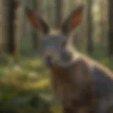 Majestic Jackrabbit in Forest