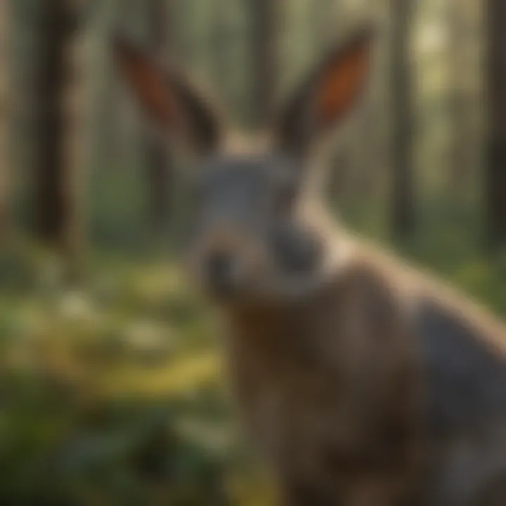 Majestic Jackrabbit in Forest