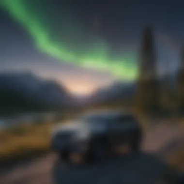 Job Opportunities Sign with Northern Lights in Wasilla