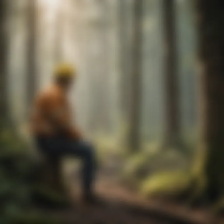 Artistic depiction showcasing the link between job security and environmental awareness