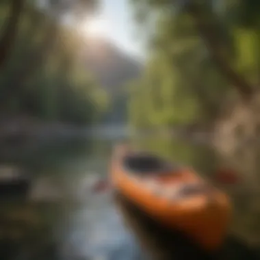 Ready for Adventure on the Kern River Canoe and kayaks prepared for adventure