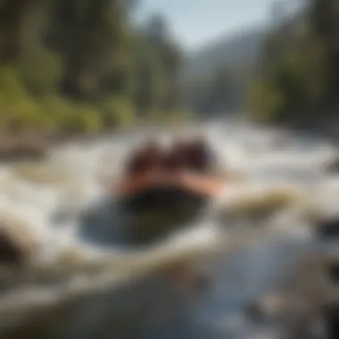 Thrilling Rapids of Kern River Scenic view of the Kern River with rapids