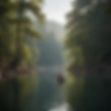 Kayakers navigating the serene waters of Lake Ocoee.