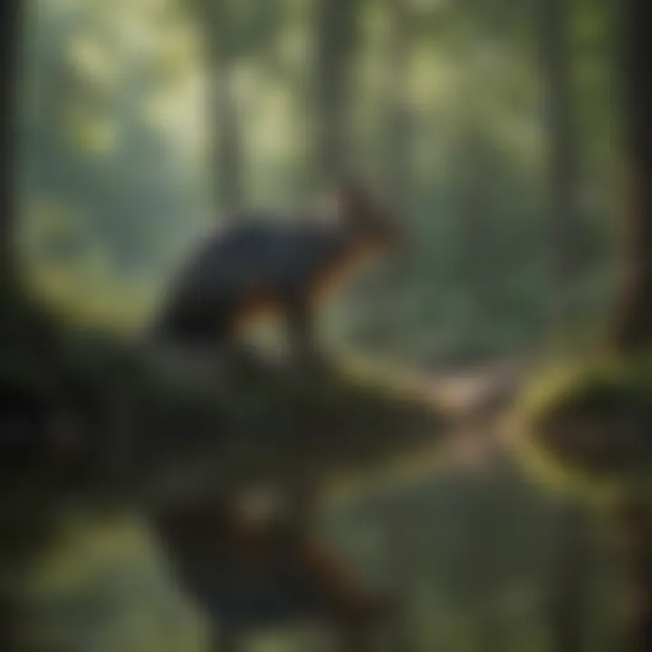 A close-up of native wildlife near the shores of Lake Ocoee.