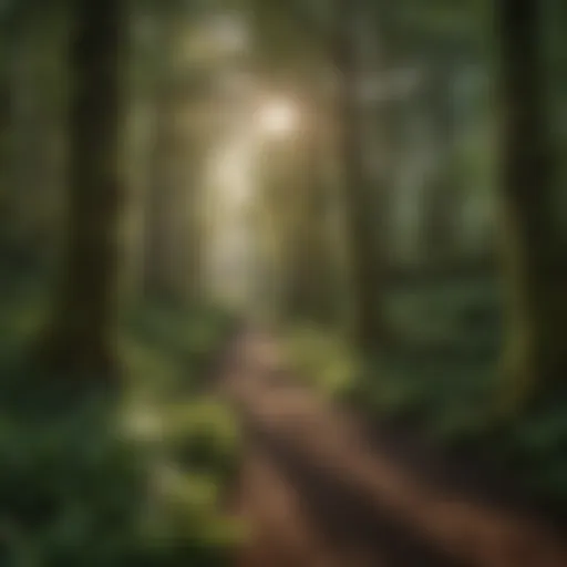 Lush greenery along the Lake Quinault Hike
