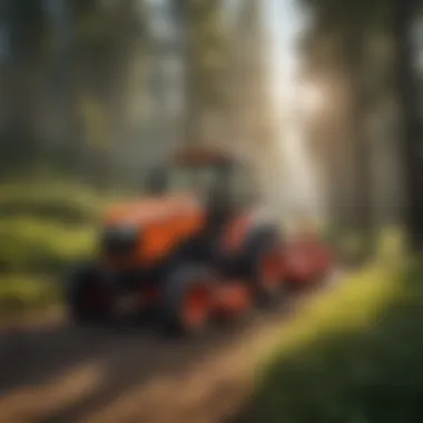 Versatility on Challenging Landscapes Leader flail mower in action on rugged terrain