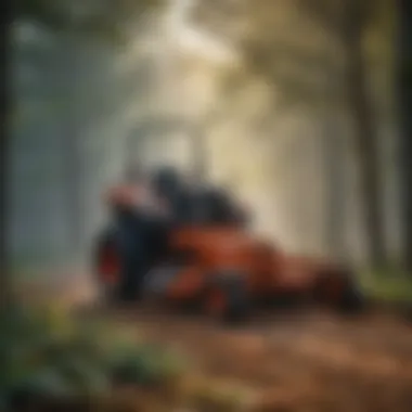 Mulching Benefits for Forest Floor Leader flail mower mulching fallen branches and debris