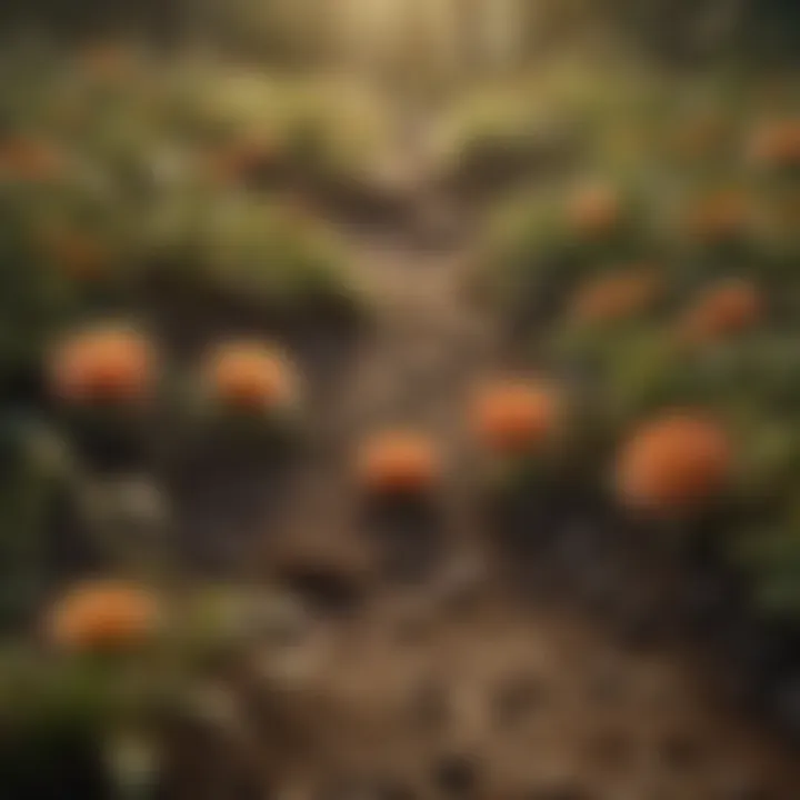 Artistic illustration showcasing the growth stages of Linnea flower seeds