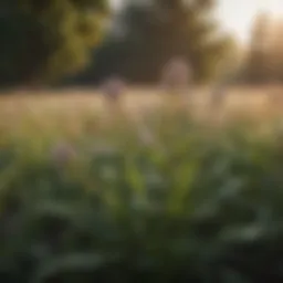 A lush field of milkweed plants surrounded by diverse wildlife