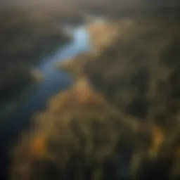 Aerial view of Lodgepole Reservation landscape