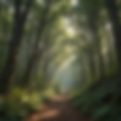 Lush Forest Canopy at Appalachian Trail Entrance