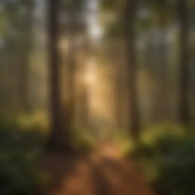 Lush Forest Canopy at Sunset