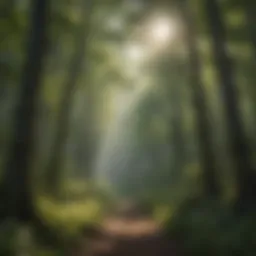 Lush Forest Canopy with Symbiotic Nitrogen Fixation