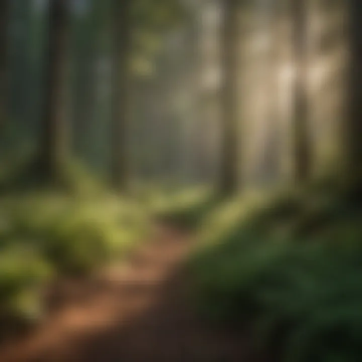 Lush Forest Landscape with National Forest Service Signage