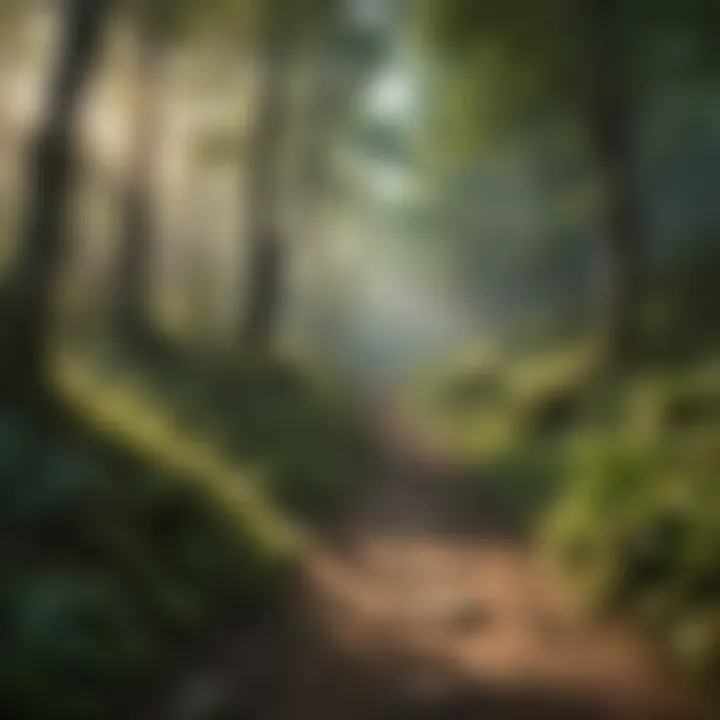 Lush Forest Path in Mountain Wilderness
