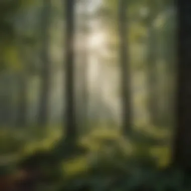 Vibrant Diversity in Forest Canopies Lush green canopy of a healthy forest ecosystem