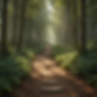Tranquil Pathways Through Verdant Forests Lush green forest pathway