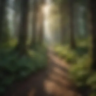 Ground Oasis: Verdant Understory Lush Greenery of an American Forest Floor