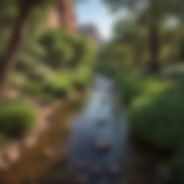 Lush greenery and meandering creek on Bell Trail