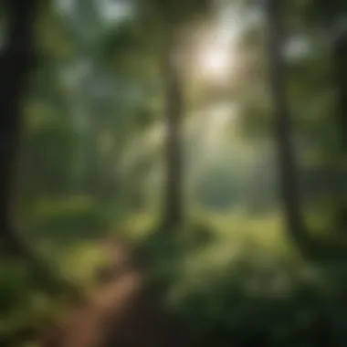 Lush Greenery of Custer Park's Woodlands