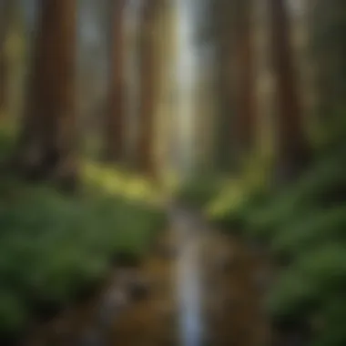 Verdant Oasis of Tranquility Lush Greenery in Sequoia National Park