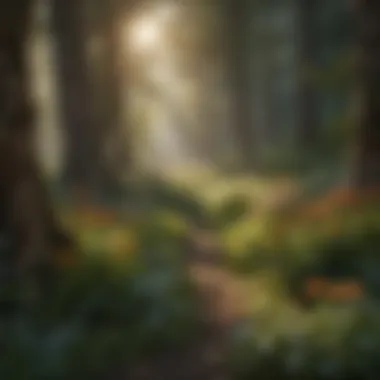 Floral Tapestry: Nature's Hidden Gems Lush undergrowth showcasing biodiversity in national forest patch