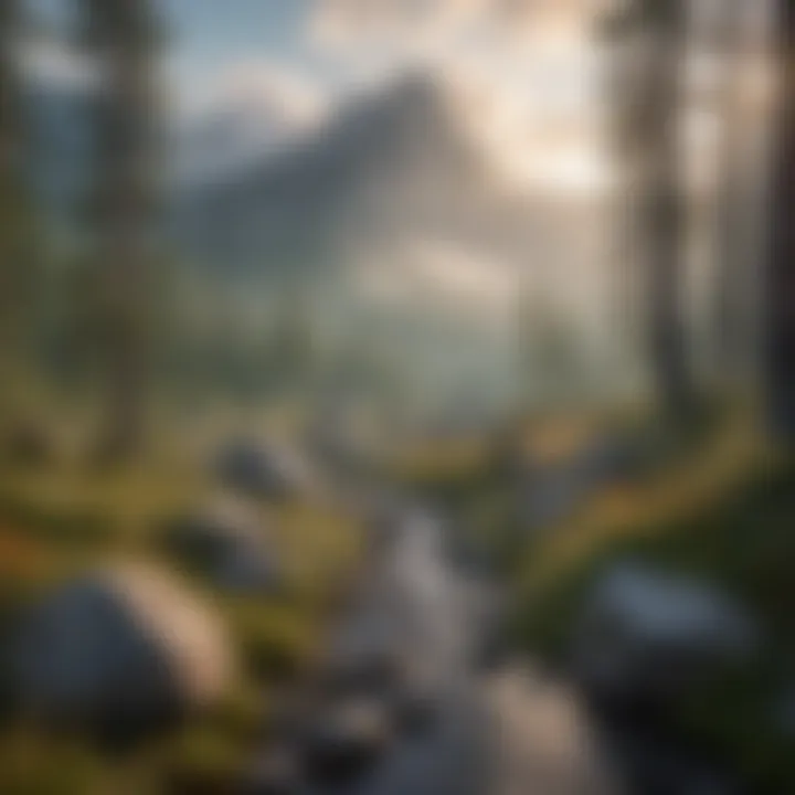 Ethereal mist shrouding the lush valleys of Granite Peak