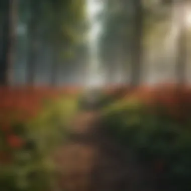 Herbicide Effects on Vegetation Lush vegetation impacted by herbicides in forest