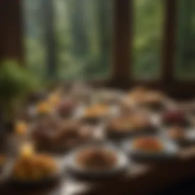 Sumptuous Morning Spread at a Lavish B&B Luxurious breakfast spread at a B&B in Everett WA