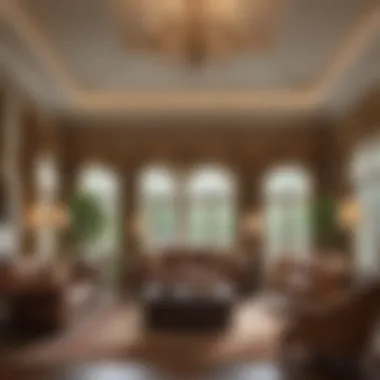 Luxurious living room at White Pines Assisted Living