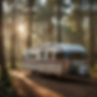 Luxurious Camper Amidst Serene Louisiana Landscape Luxurious Louisiana Sportsman Camper in Natural Setting
