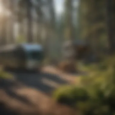 Luxurious RV camping site in the heart of nature