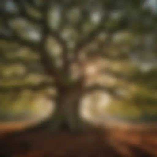 Magnificent Oak Tree in American Forest