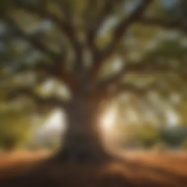 Magnificent Oak Tree Providing Shade in Utah