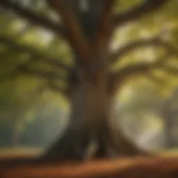 Majestic American chestnut tree