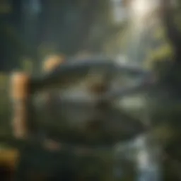 Majestic Bass Swimming in Crystal Clear Waters