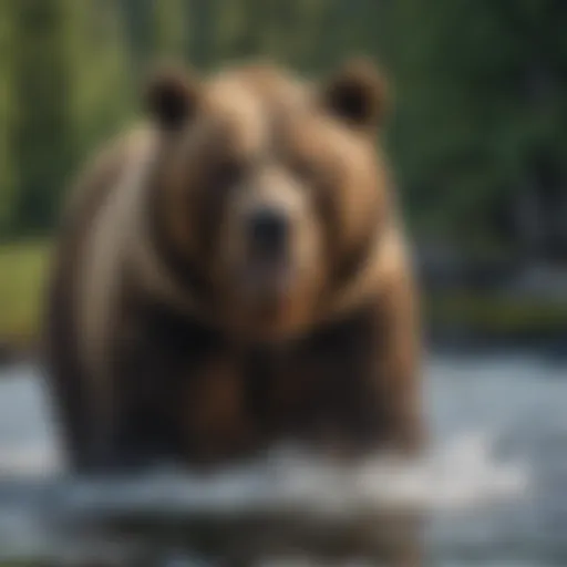 Majestic Brown Bear Fishing in Alaskan Waters
