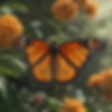 Monarch Grace: The Flight of Elegance Majestic Butterfly Monarch in Flight
