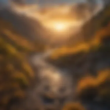 Golden Hour Glow Over Hells Canyon Majestic Canyon Sunrise