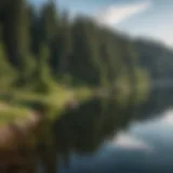 Majestic Coeur d'Alene Lake surrounded by lush greenery