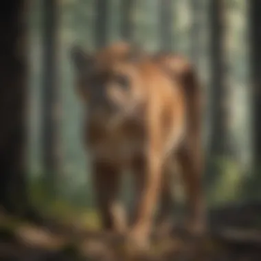 Majestic Cougar Stalking Prey