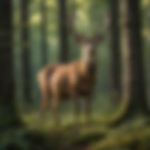 Majestic deer in lush Ohio forest