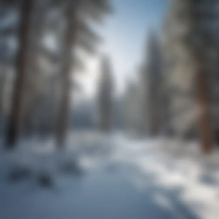 Majestic Deer Valley Ski Trail with Snow-Covered Pines