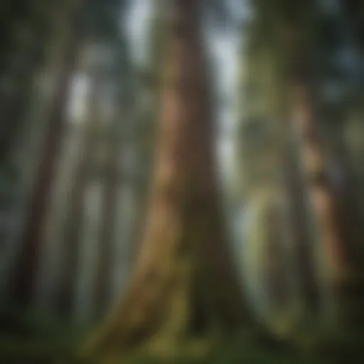 Majestic Douglas Fir tree in lush Pacific Northwest forest