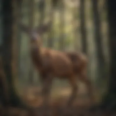 Majestic Florida Deer in Dense Forest Majestic Florida Deer in Dense Forest