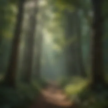 Enveloped in the Tranquil Majesty of the Forest Majestic forest canopy in Daniel Boone National Forest