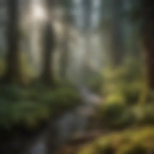 Majestic forest landscape in Washington State Park