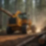 Capturing the Majesty of Forestry with Log Skidder Majestic Forestry Landscape with Log Skidder